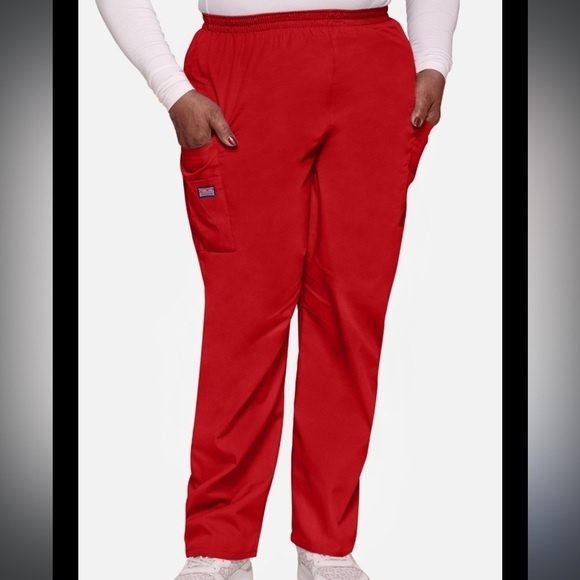 NWT Cherokee red scrub work pants size 2XL - Picture 1 of 8